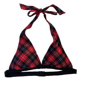 Plaid Bikini Swim Top